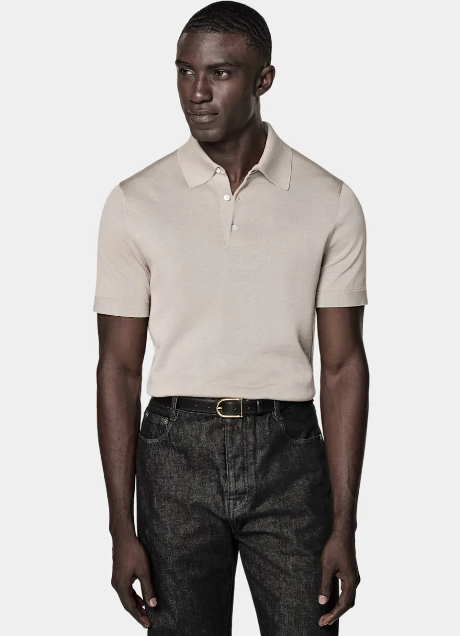 Suitsupply Polo taupe clair Light Taupe Store