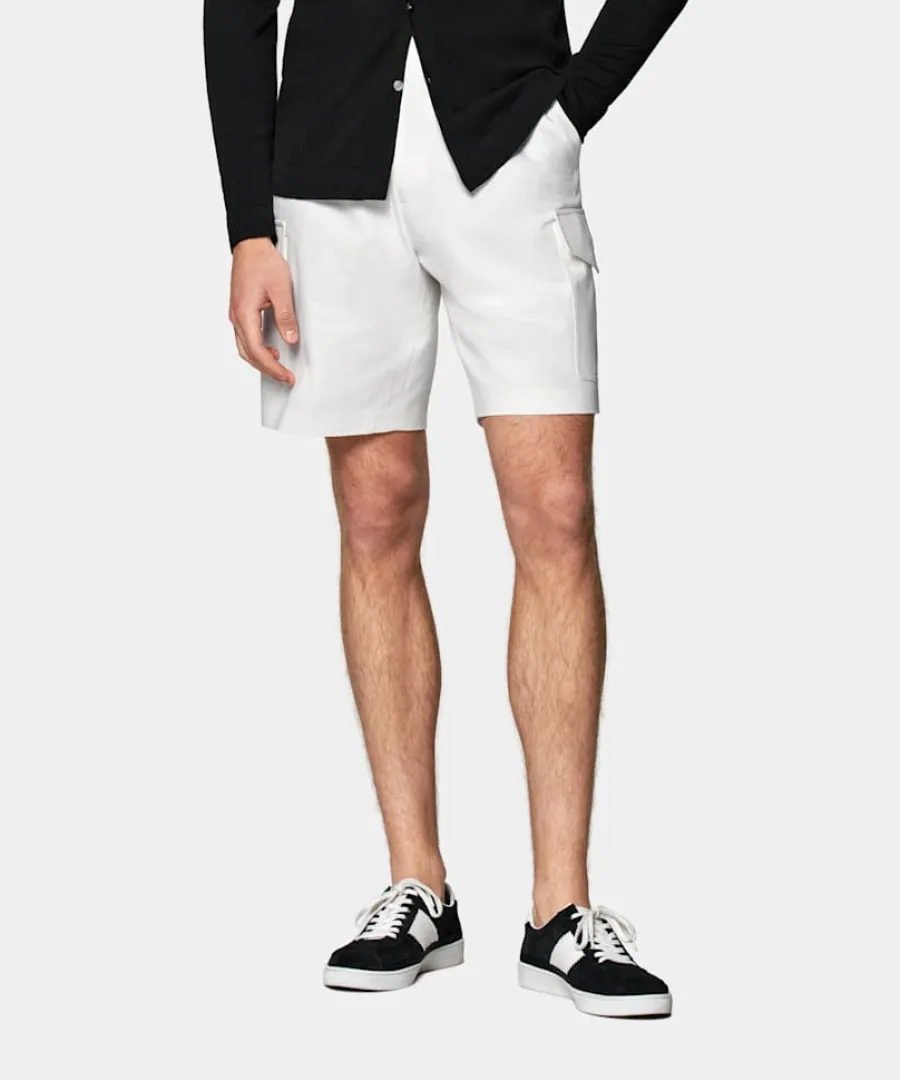 Suitsupply Short Straight Leg blanc à chevrons Cheap