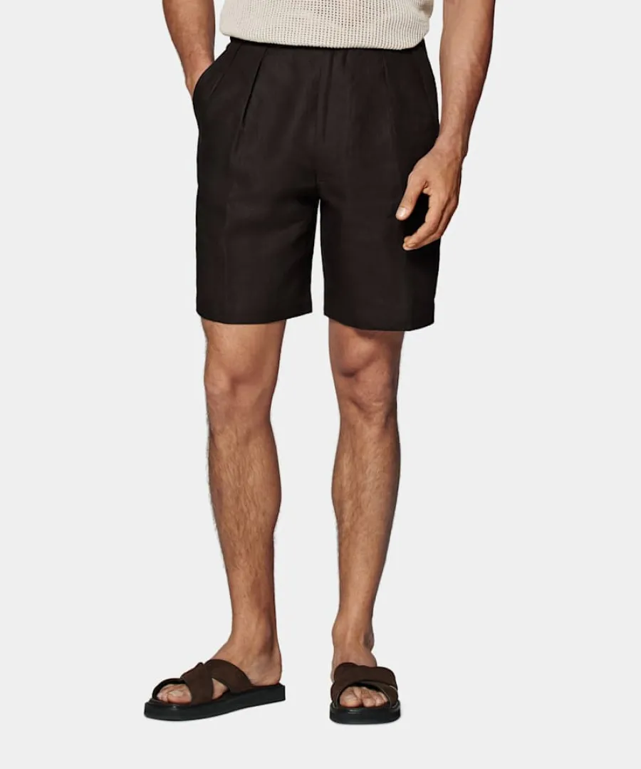 Suitsupply Short Straight Leg marron foncé Dark Brown Cheap