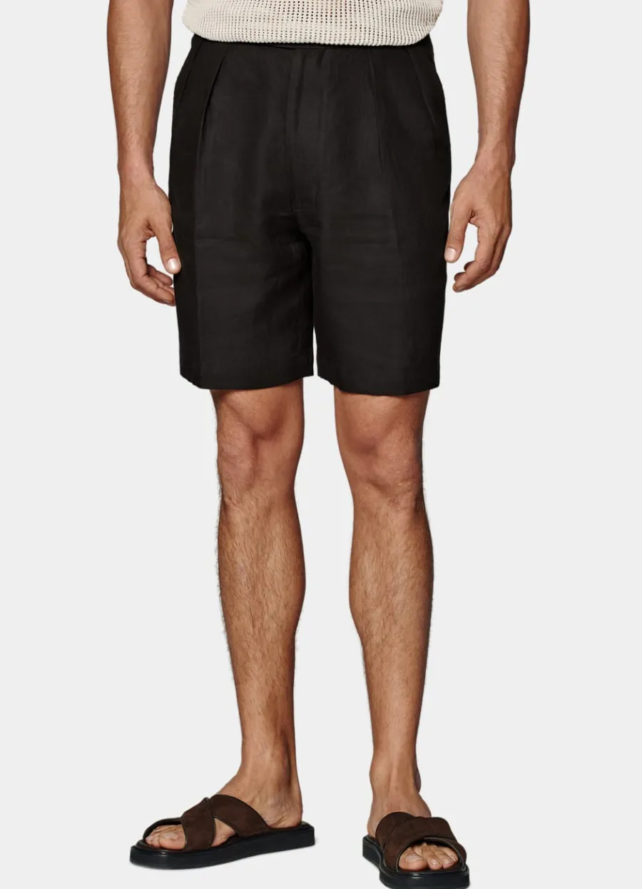 Suitsupply Short Straight Leg marron foncé Dark Brown Cheap