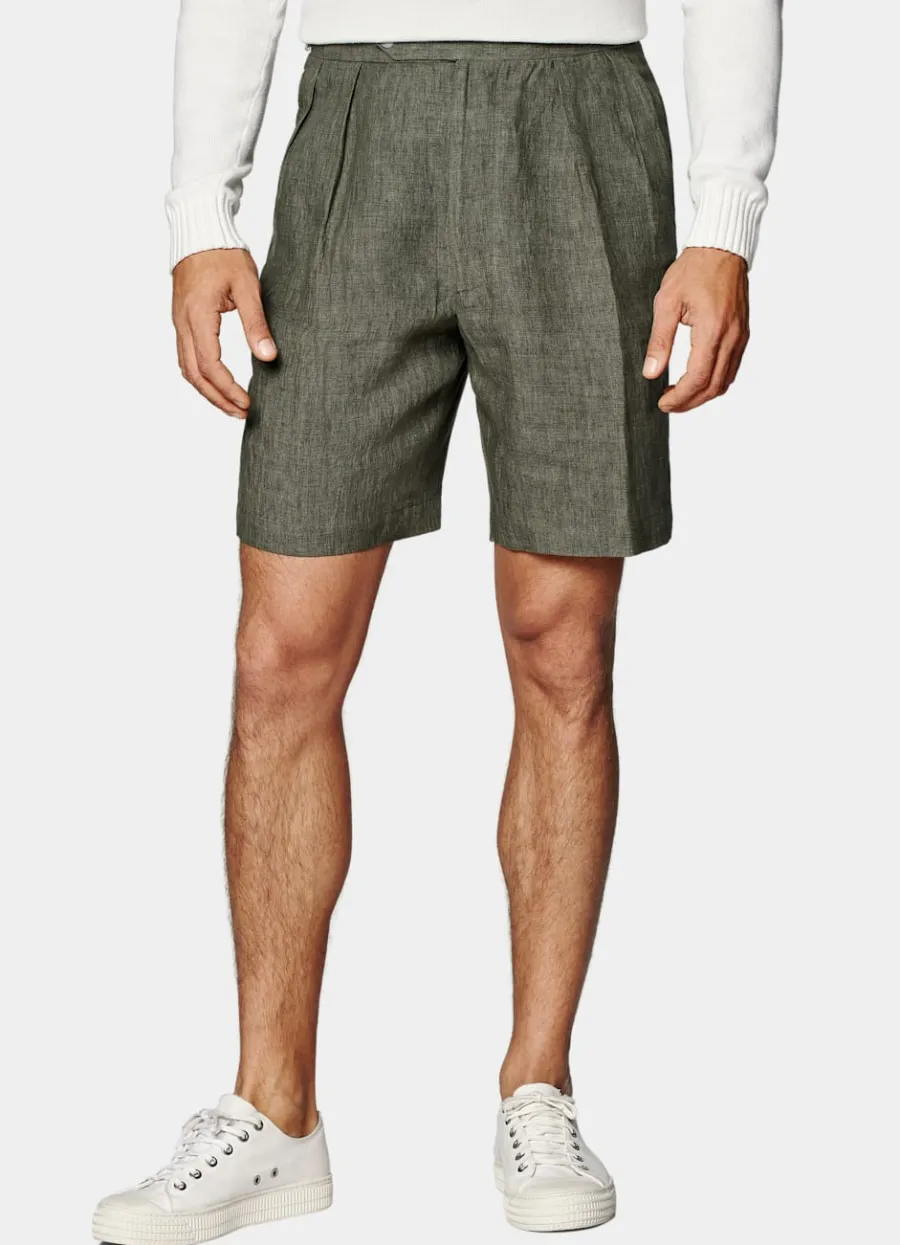 Suitsupply Short Straight Leg vert foncé Dark Green Cheap