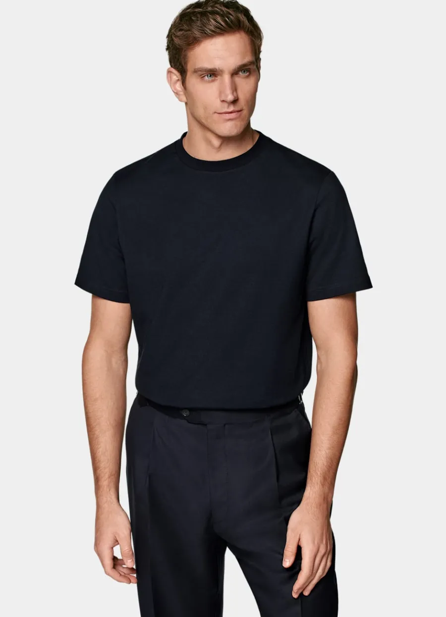 Suitsupply T-shirt col rond bleu marine Navy Flash Sale