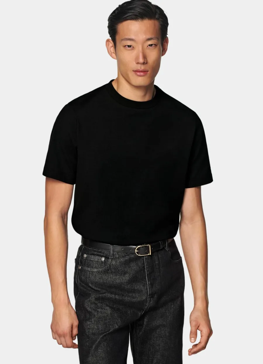 Suitsupply T-shirt col rond noir Black Online