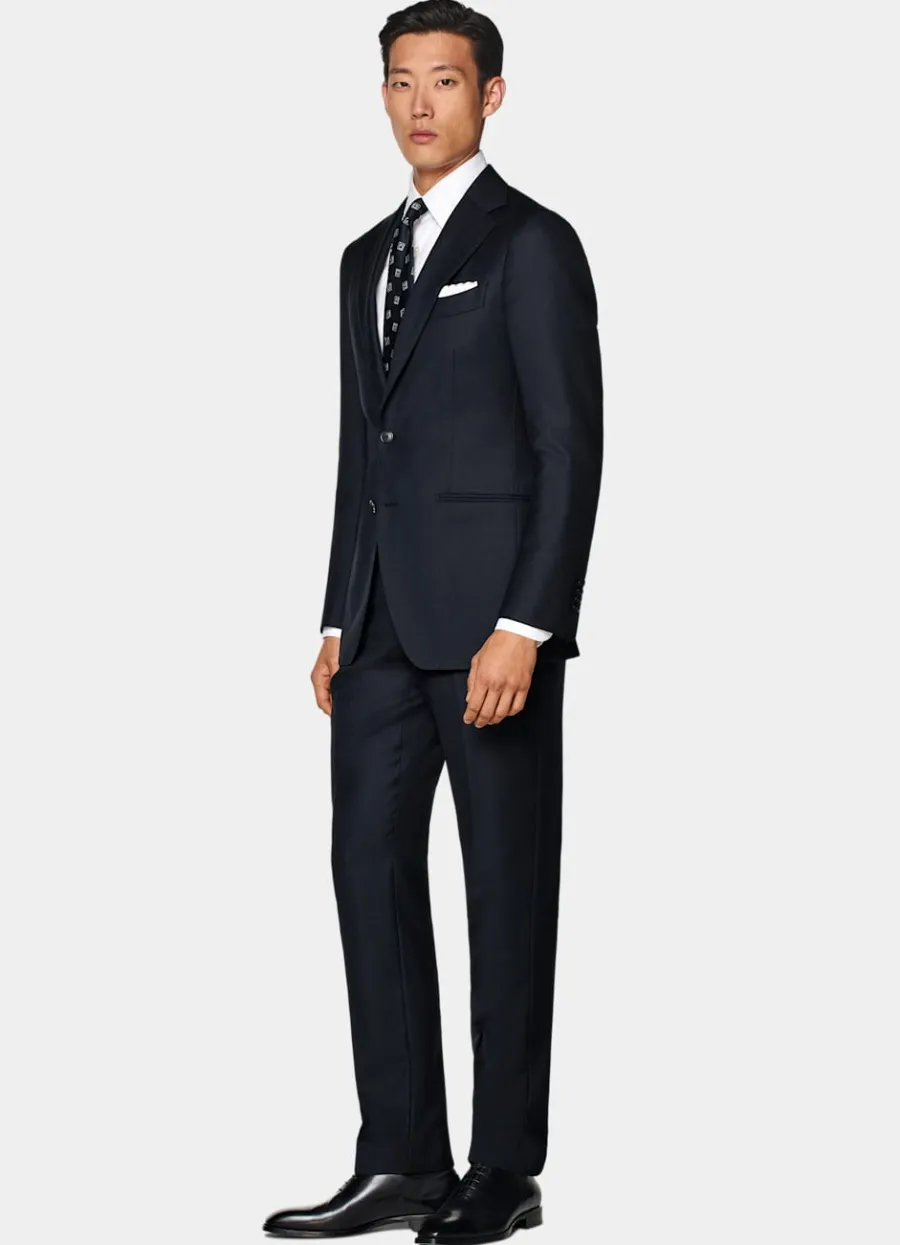 Suitsupply Veste de costume Havana coupe Tailored bleu marine œil-de-perdrix Navy Cheap