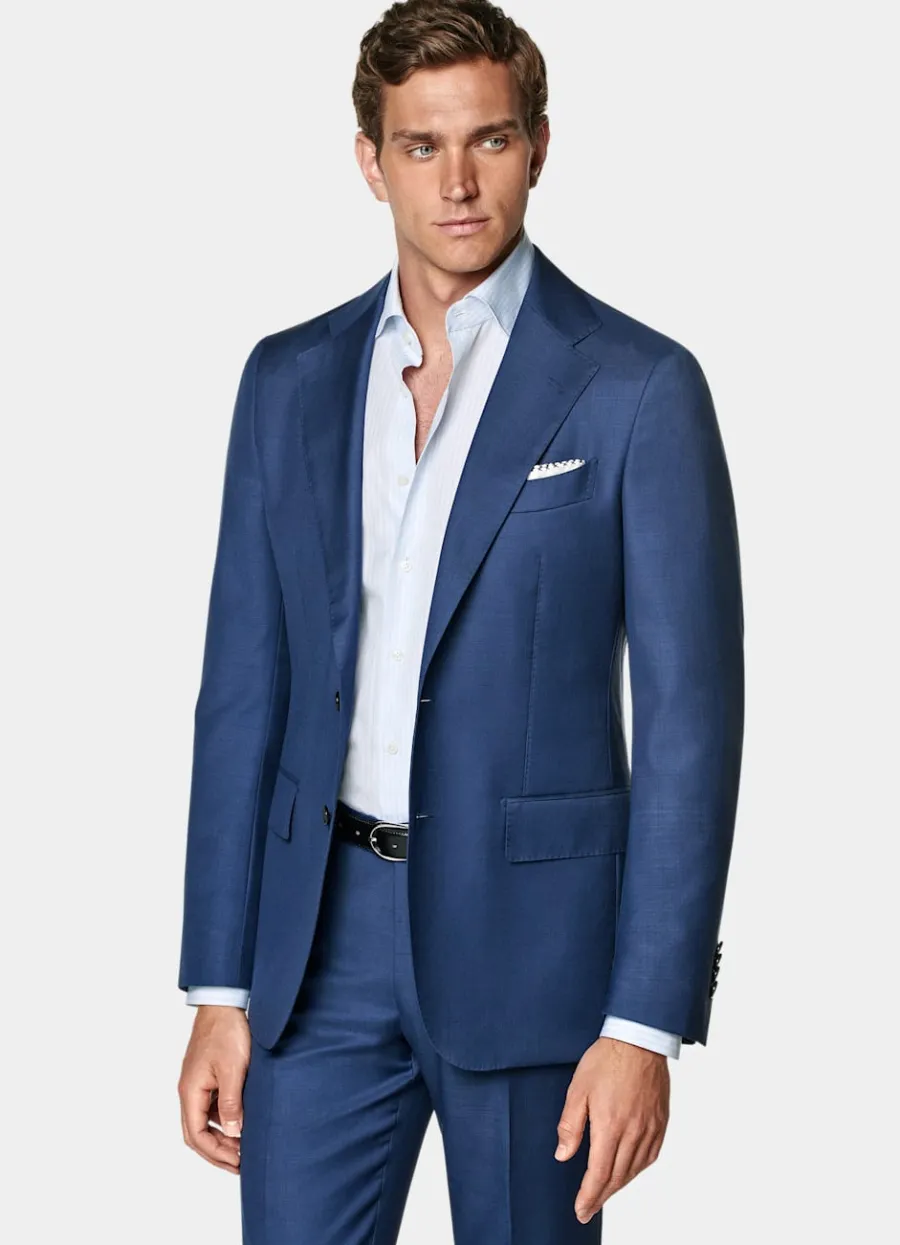 Suitsupply Veste de costume Havana coupe Tailored bleu moyen Mid Blue Fashion