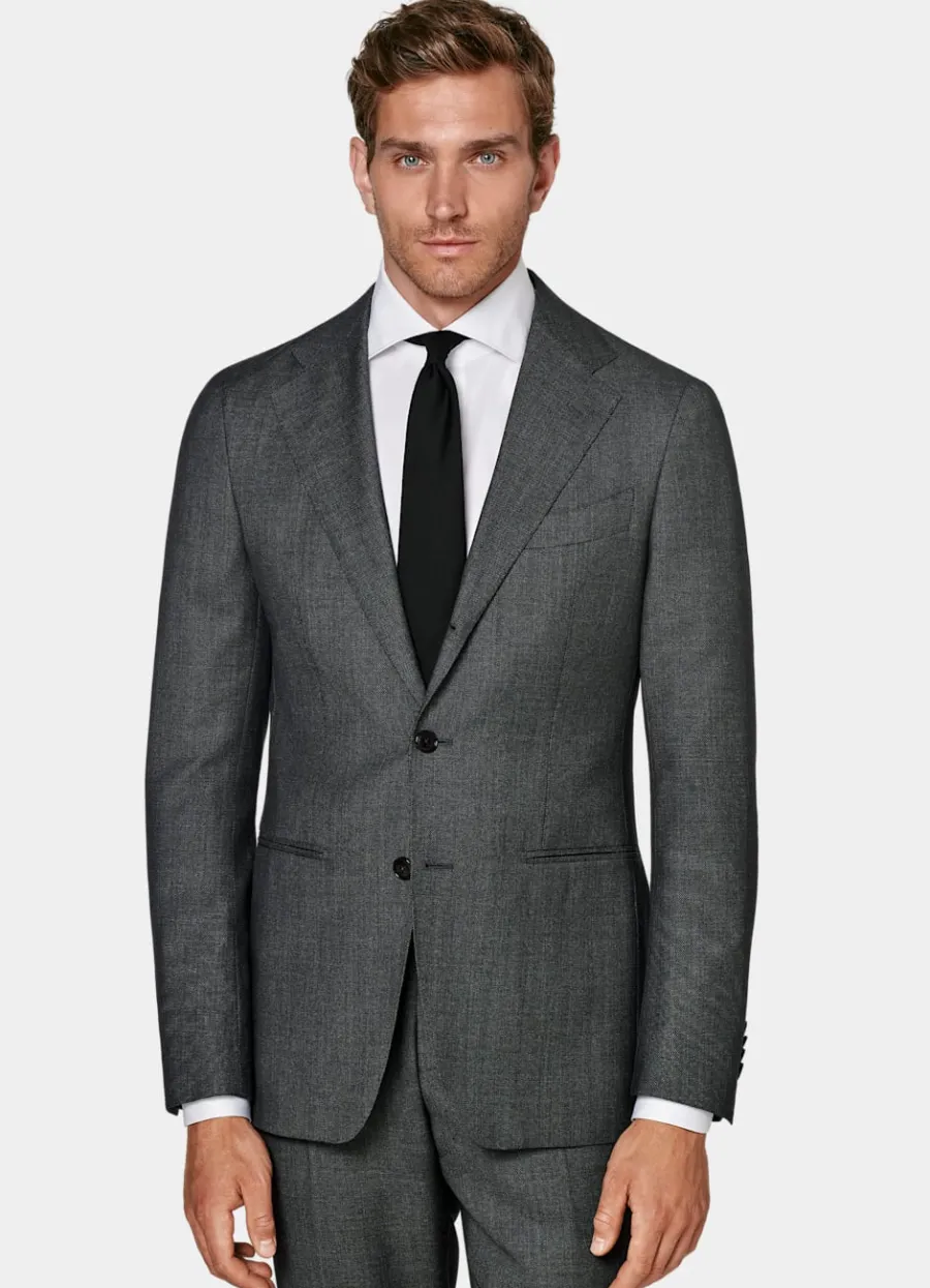 Suitsupply Veste de costume Havana coupe Tailored gris foncé œil-de-perdrix Sale
