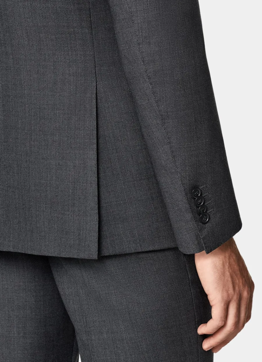 Suitsupply Veste de costume Havana coupe Tailored gris foncé œil-de-perdrix Dark Grey Store