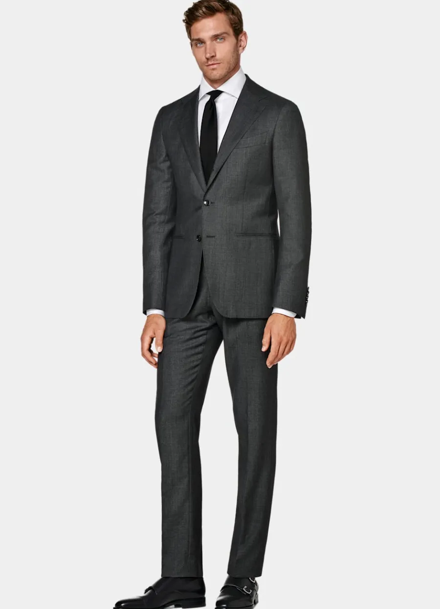 Suitsupply Veste de costume Havana coupe Tailored gris foncé œil-de-perdrix Sale