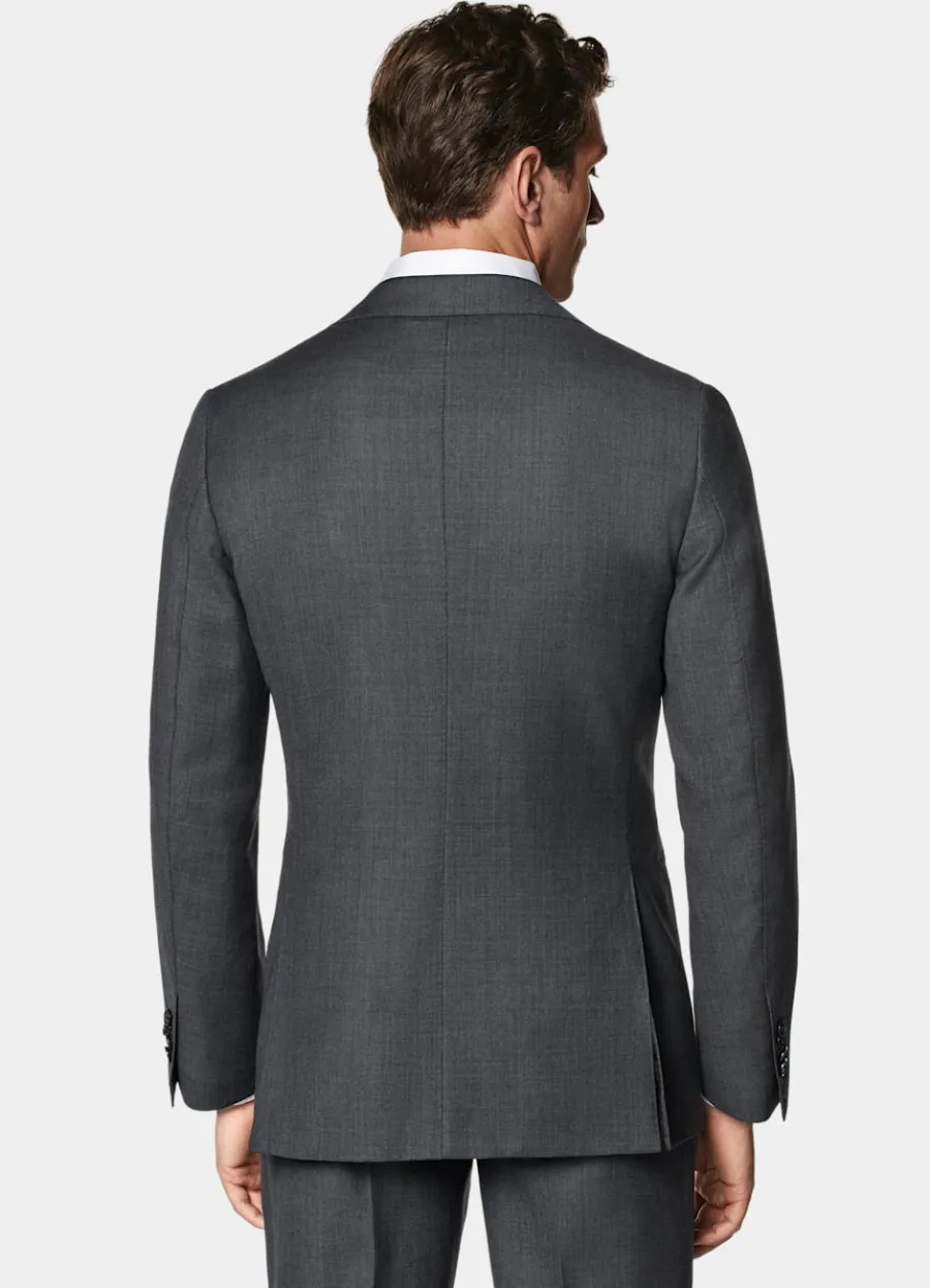 Suitsupply Veste de costume Havana coupe Tailored gris foncé œil-de-perdrix Dark Grey Store