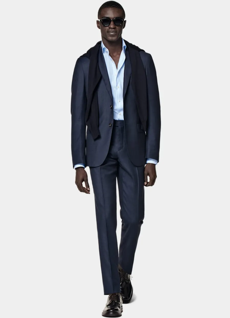 Suitsupply Veste de costume Sienna coupe Tailored bleu marine œil-de-perdrix Store