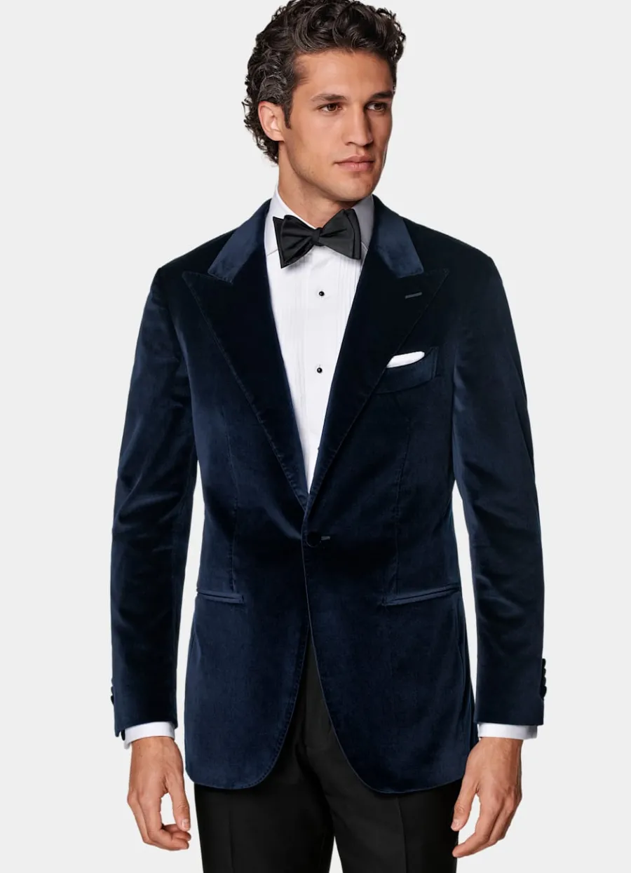 Suitsupply Veste de smoking bleu marine Havana coupe Tailored Navy Cheap