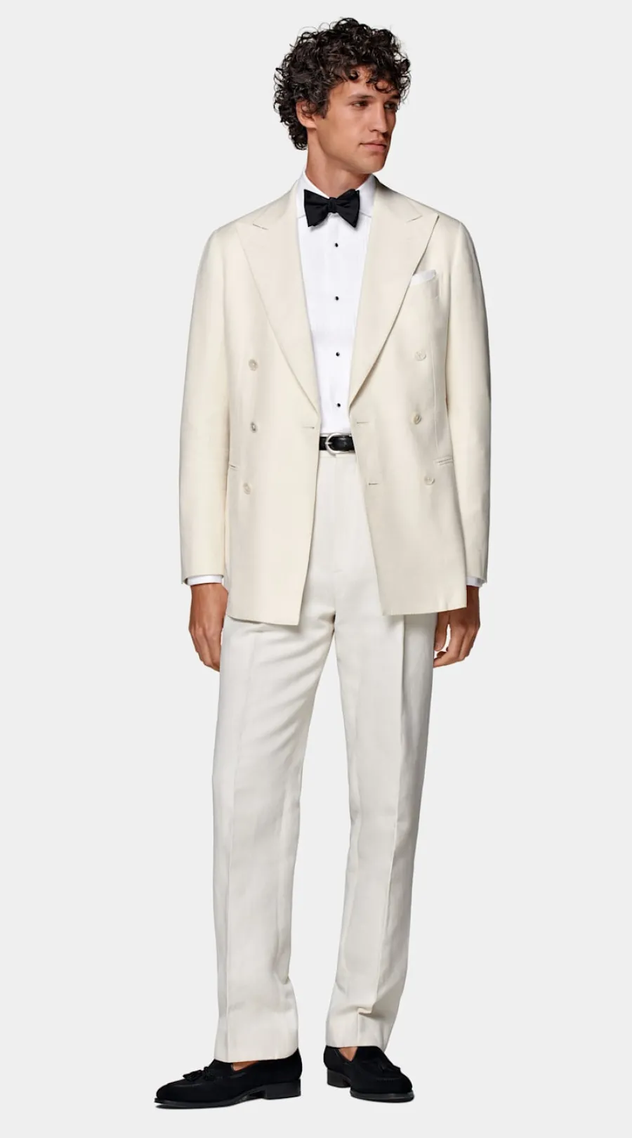 Suitsupply Veste de smoking Havana coupe Tailored blanc cassé Clearance