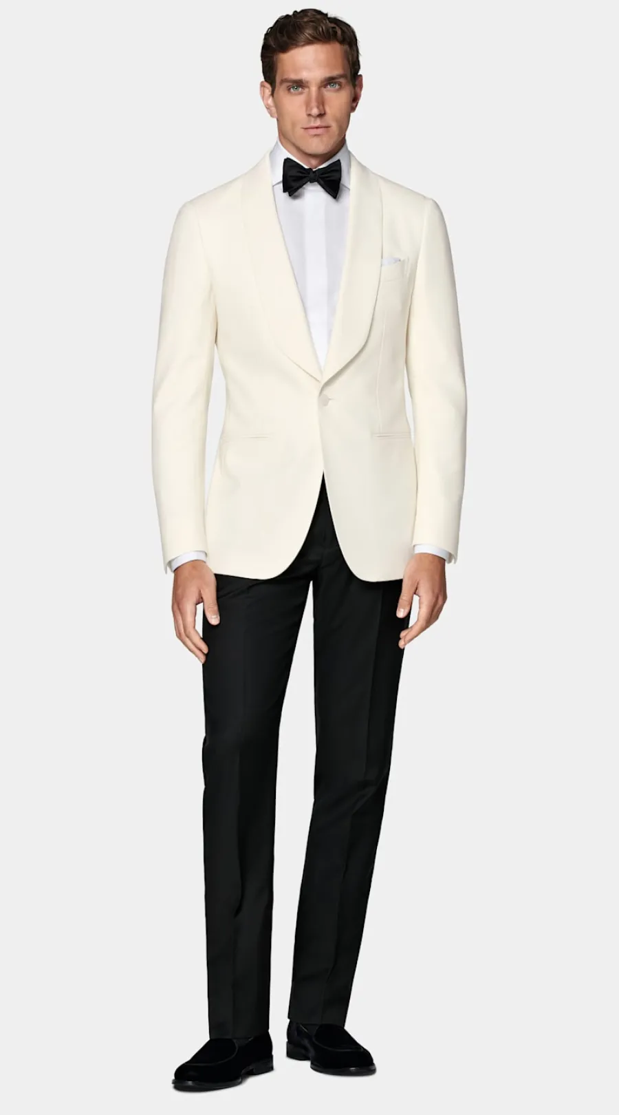 Suitsupply Veste de smoking Havana coupe Tailored blanc cassé Discount