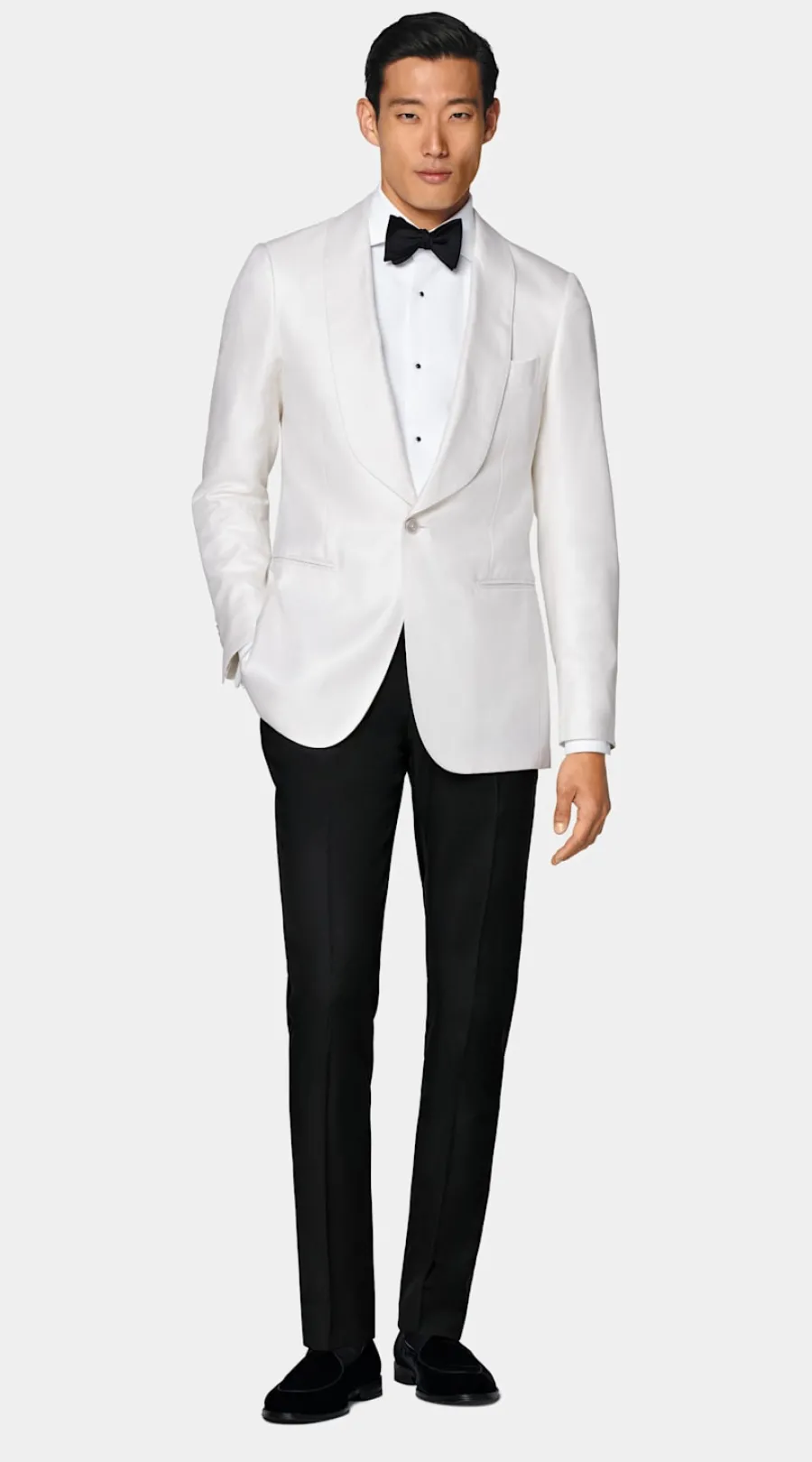 Suitsupply Veste de smoking Havana coupe Tailored blanc cassé Outlet