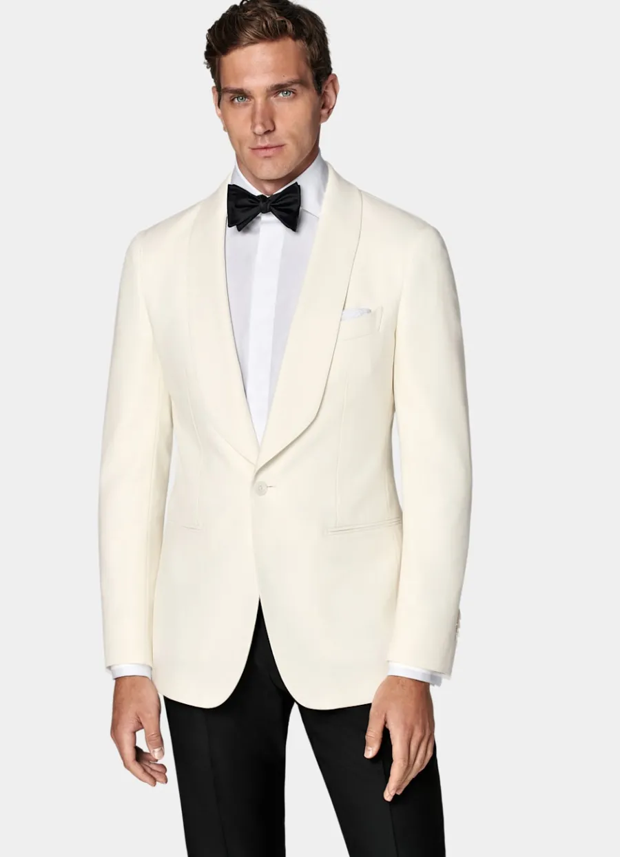 Suitsupply Veste de smoking Havana coupe Tailored blanc cassé Discount