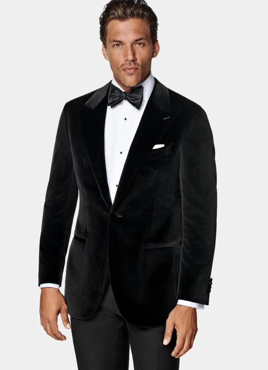 Suitsupply Veste de smoking Havana coupe Tailored noire Black Cheap