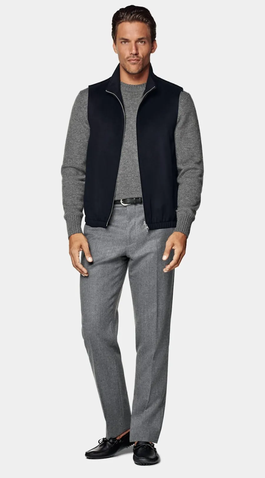 Suitsupply Veste sans manches zippée bleu marine Navy Fashion