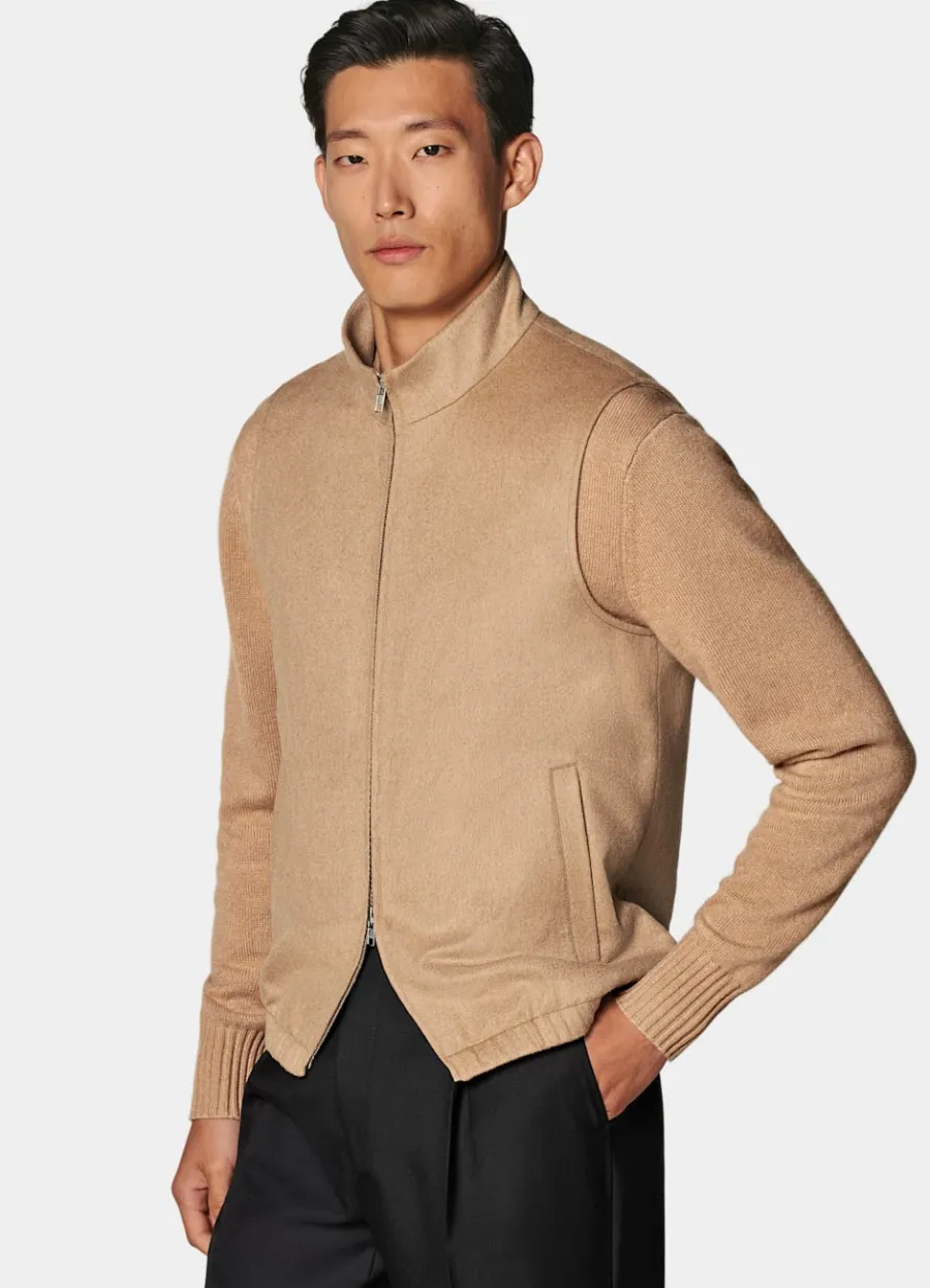 Suitsupply Veste sans manches zippée marron moyen Flash Sale